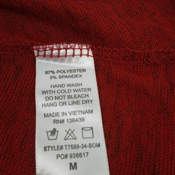 Christmas Novelty Knit Top SJS M Holiday Chic Peace Love Joy Red Bling Sparkle - Picture 7 of 10